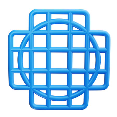 Grid  3D Icon