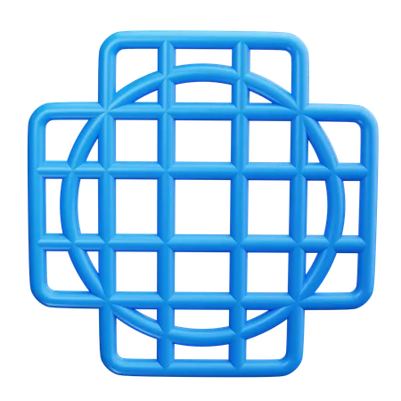 Grid  3D Icon