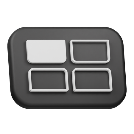 Grid  3D Icon