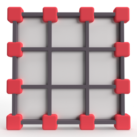 Grid  3D Icon