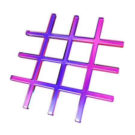 Grid  3D Icon