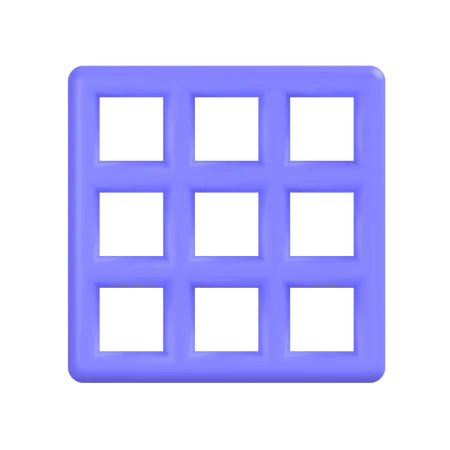 Grid  3D Icon