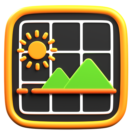Grid Compotition  3D Icon