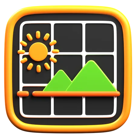 Grid Compotition  3D Icon