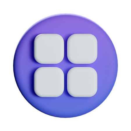 Grid Menu  3D Icon