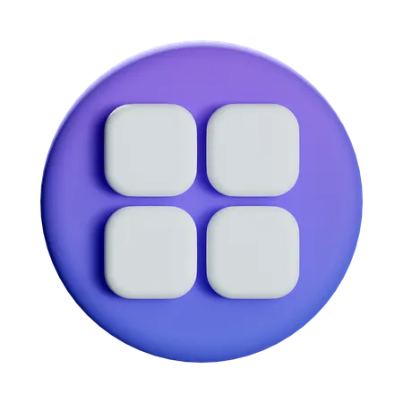 Grid Menu  3D Icon