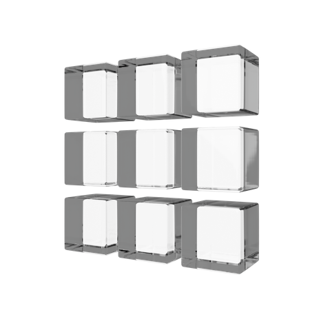 Grid Shape  3D Icon
