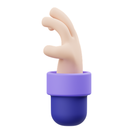 Geste de la main en griffe  3D Illustration