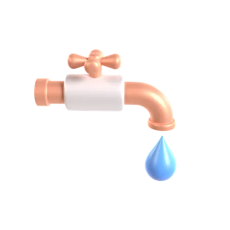 Grifo de agua  3D Illustration