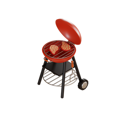 Grill Machine  3D Illustration