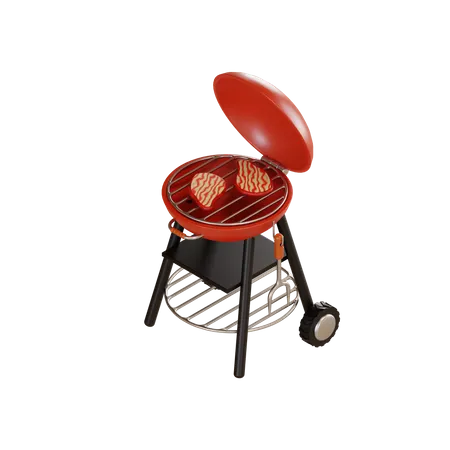 Grill Machine  3D Illustration