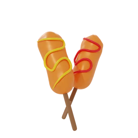 Grill Stick  3D Icon