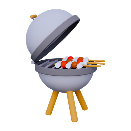 Griller de la viande  3D Icon