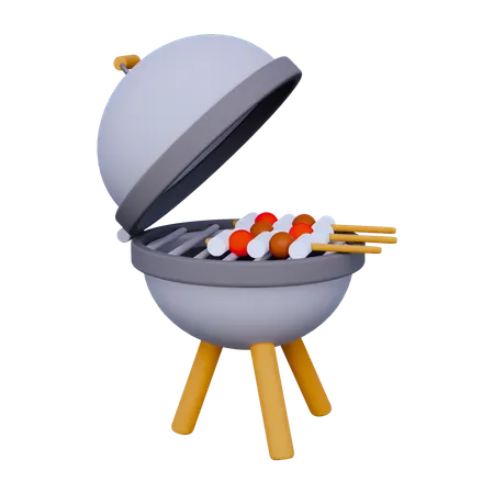 Griller de la viande  3D Icon