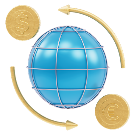 Échange de globe de grille  3D Icon