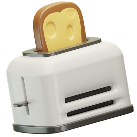 Grille pain et pain  3D Icon