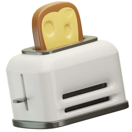 Grille pain et pain  3D Icon