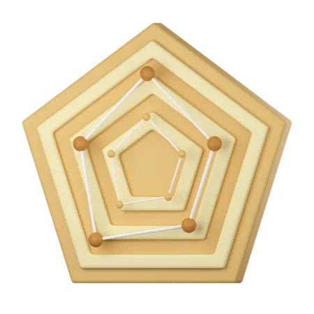 Pentagone gride  3D Icon