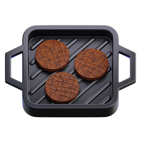 グリルドバーガー  3D Icon