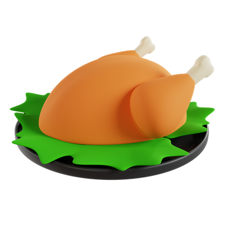 Grilled Chicken  3D Icon