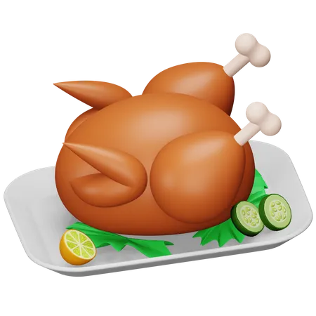 Grilled Chicken  3D Icon