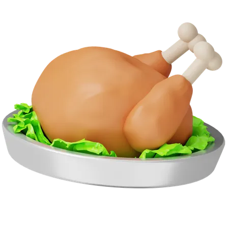 Grilled Chicken  3D Icon