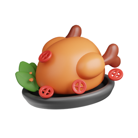 Grilled Chicken  3D Icon