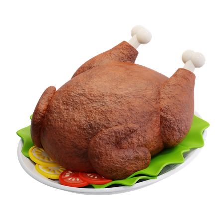 Grilled Chicken  3D Icon