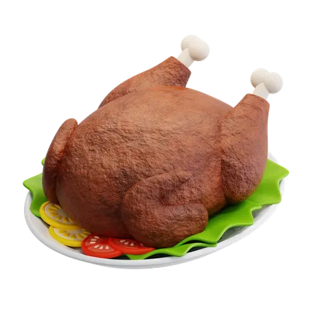 Grilled Chicken  3D Icon