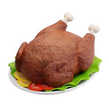 Grilled Chicken  3D Icon
