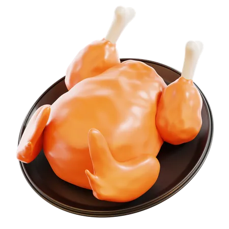 Grilled Chicken  3D Icon
