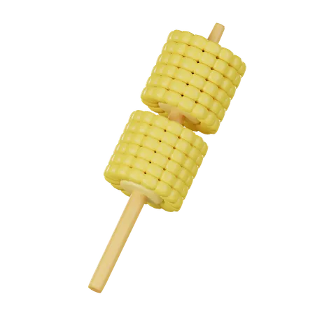 3 D Rendering Of Grilled Corn 3D Icon