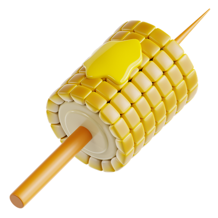 Grilled Corn  3D Icon