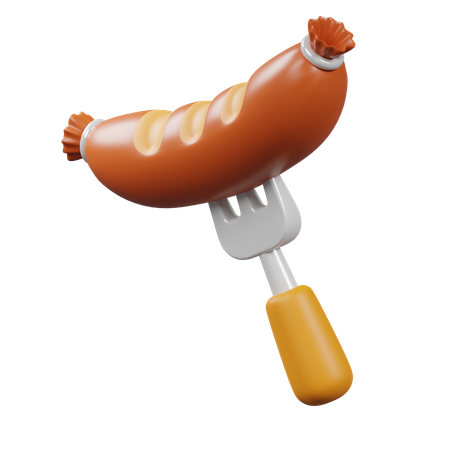 Grilled Sausage  3D Icon