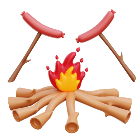 Grilled Sausage  3D Icon