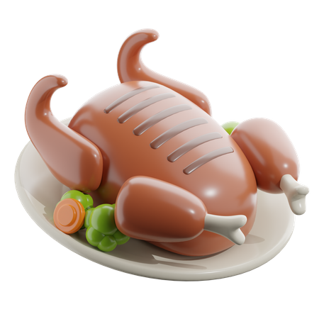 Grilled Turkey  3D Icon