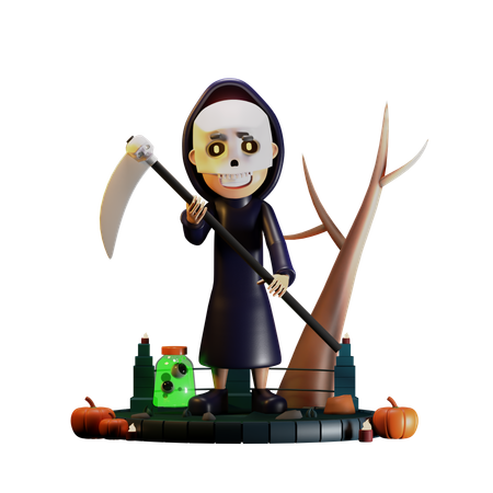 Grim fazendo pose assustadora  3D Icon