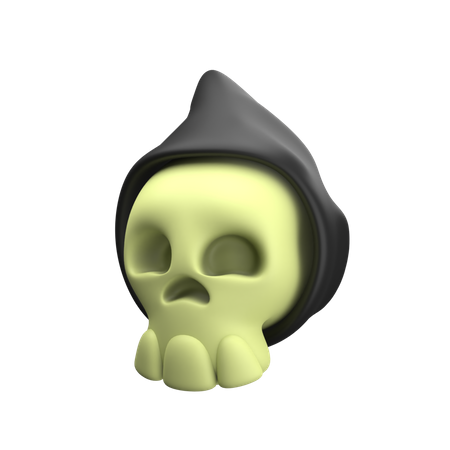 Grim Reaper Skull  3D Icon