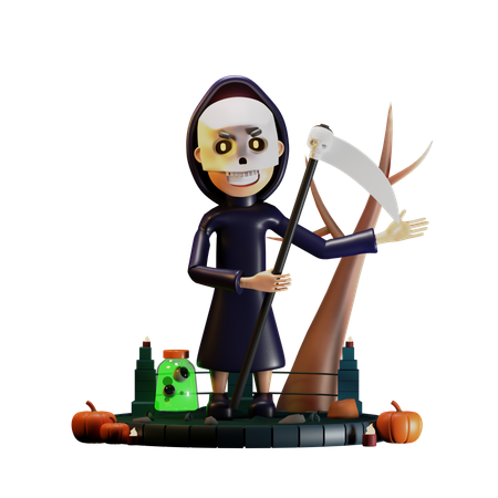 Grim Ripper apontado para a esquerda  3D Icon