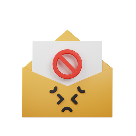 Email grimaçant  3D Icon
