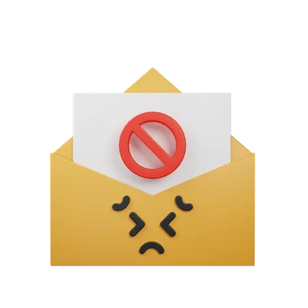 Email grimaçant  3D Icon