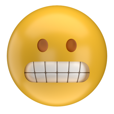 Grimacing Emoji  3D Icon