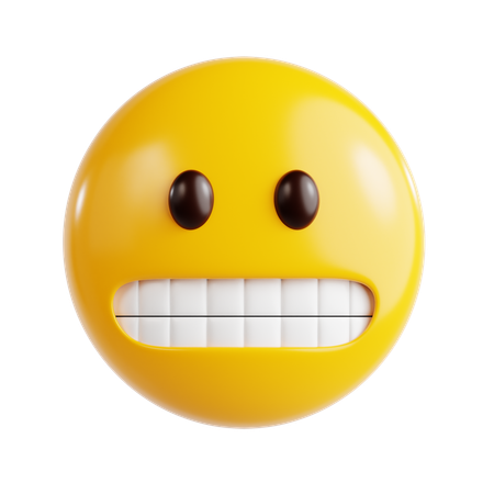 Grimassen schneidendes Gesicht Emoji  3D Icon