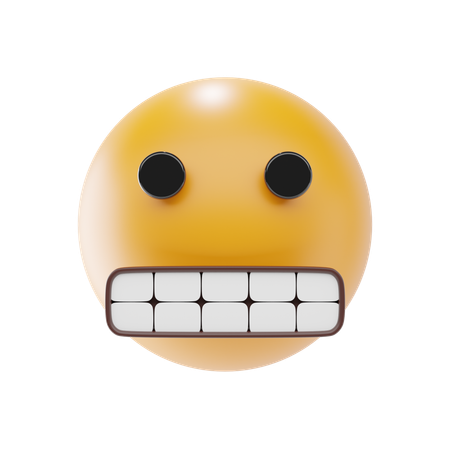 Grimassen schneidendes Gesicht Emoji  3D Icon