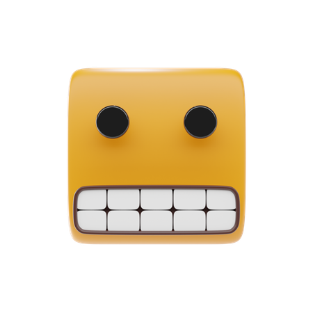 Grimassen schneidendes Gesicht Emoji  3D Icon