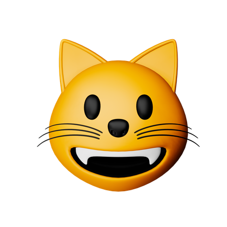 Grinning Cat Emoji  3D Icon