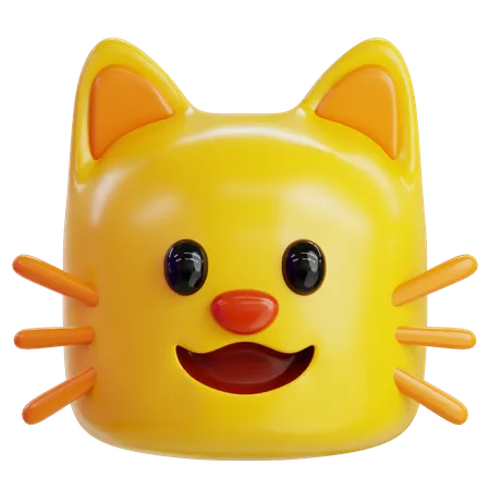 Grinning Cat Emoji  3D Icon