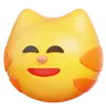 Grinning Cat with Smiling Eyes