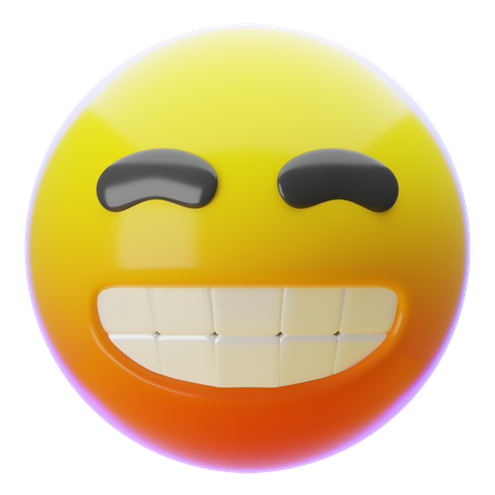 ニヤリとした顔の絵文字  3D Icon