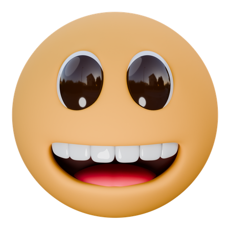 Grinning Face With Big Eyes 3D Icon
